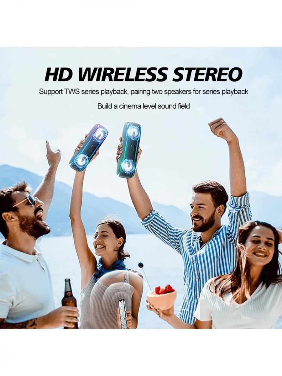 30W Portable Wireless RGB Light Speaker