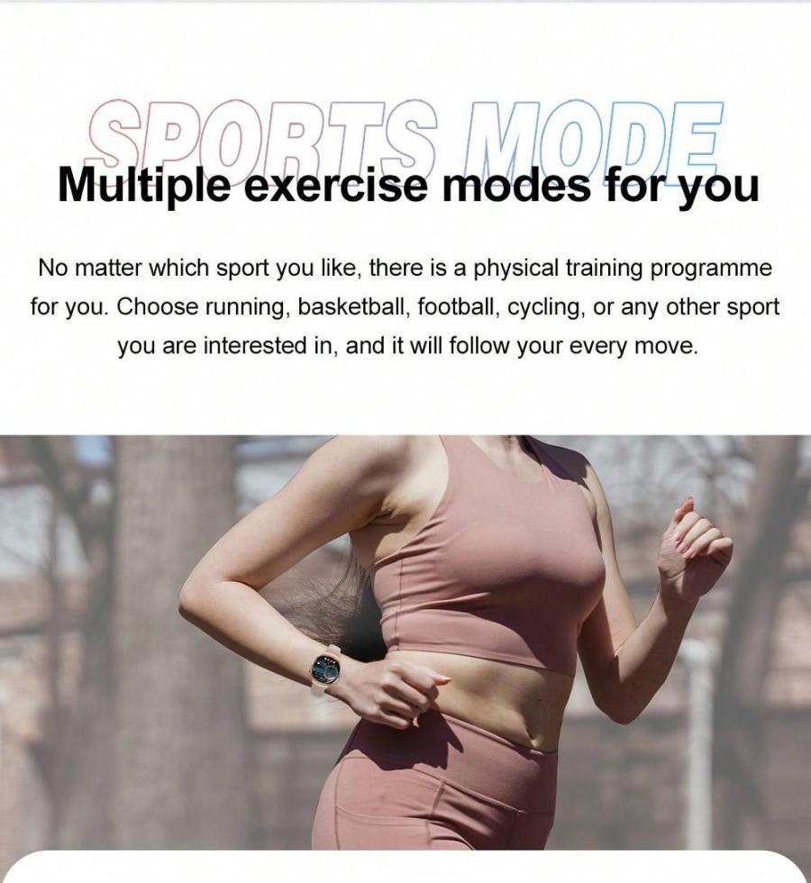 Fashionable Smart Watch for Women with Activity Tracker Bluetooth Calling