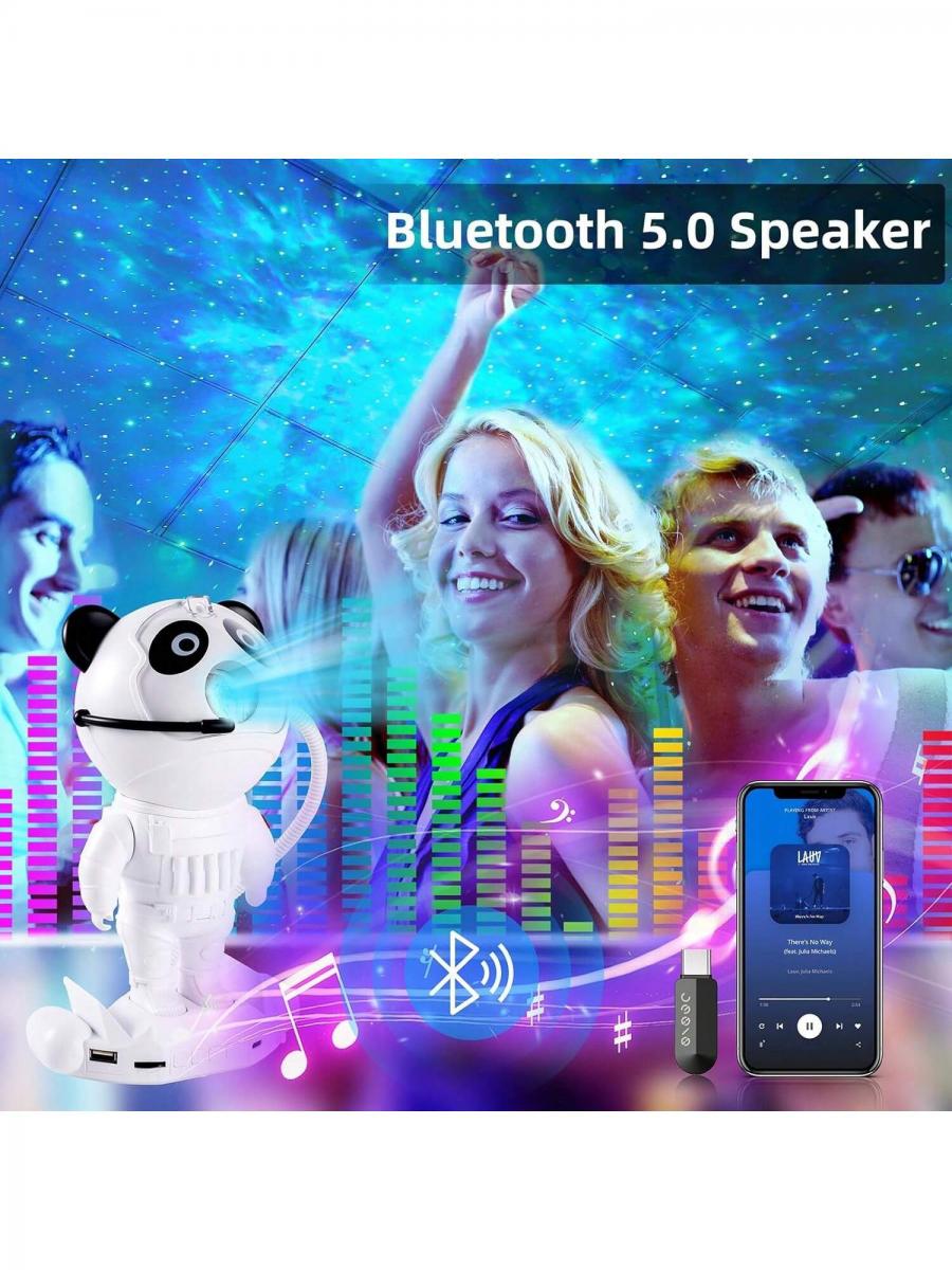 Astronaut Galaxy Projector Kids Night Light Bluetooth Speaker Space Decor