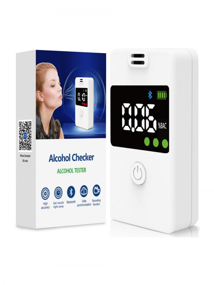 Professional Grade Bluetooth Breathalyzer with Digital LCD Display