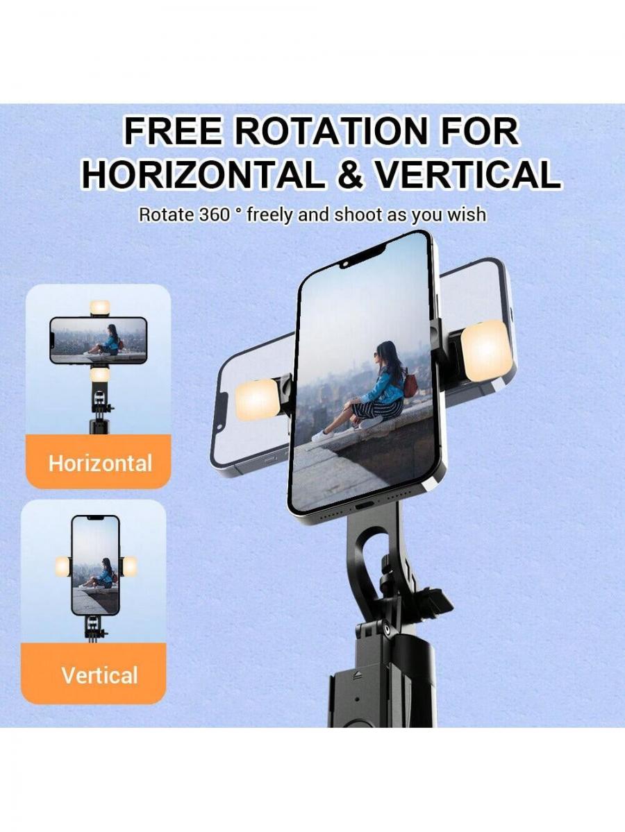 Potable 84 Selfie Stick Tripod with Bluetooth Remote and Light