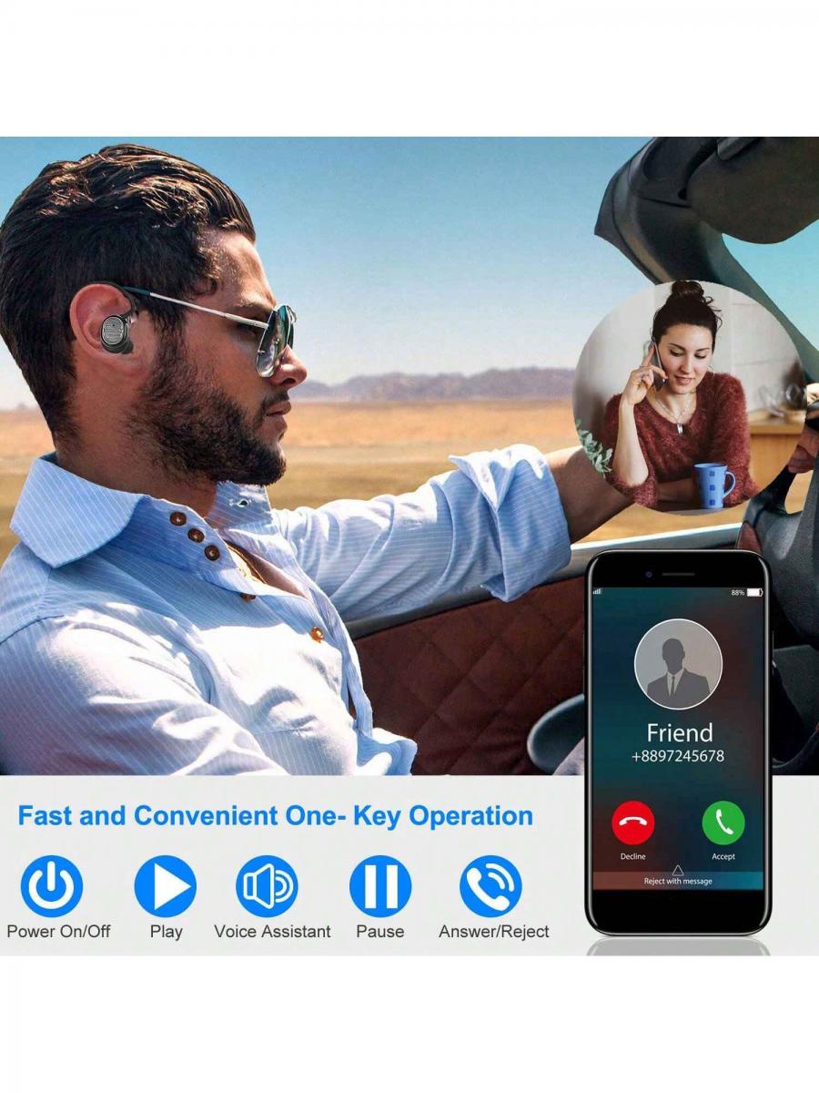 TWS Wireless Earbuds with IPX4 Noise Canceling Touch Controls