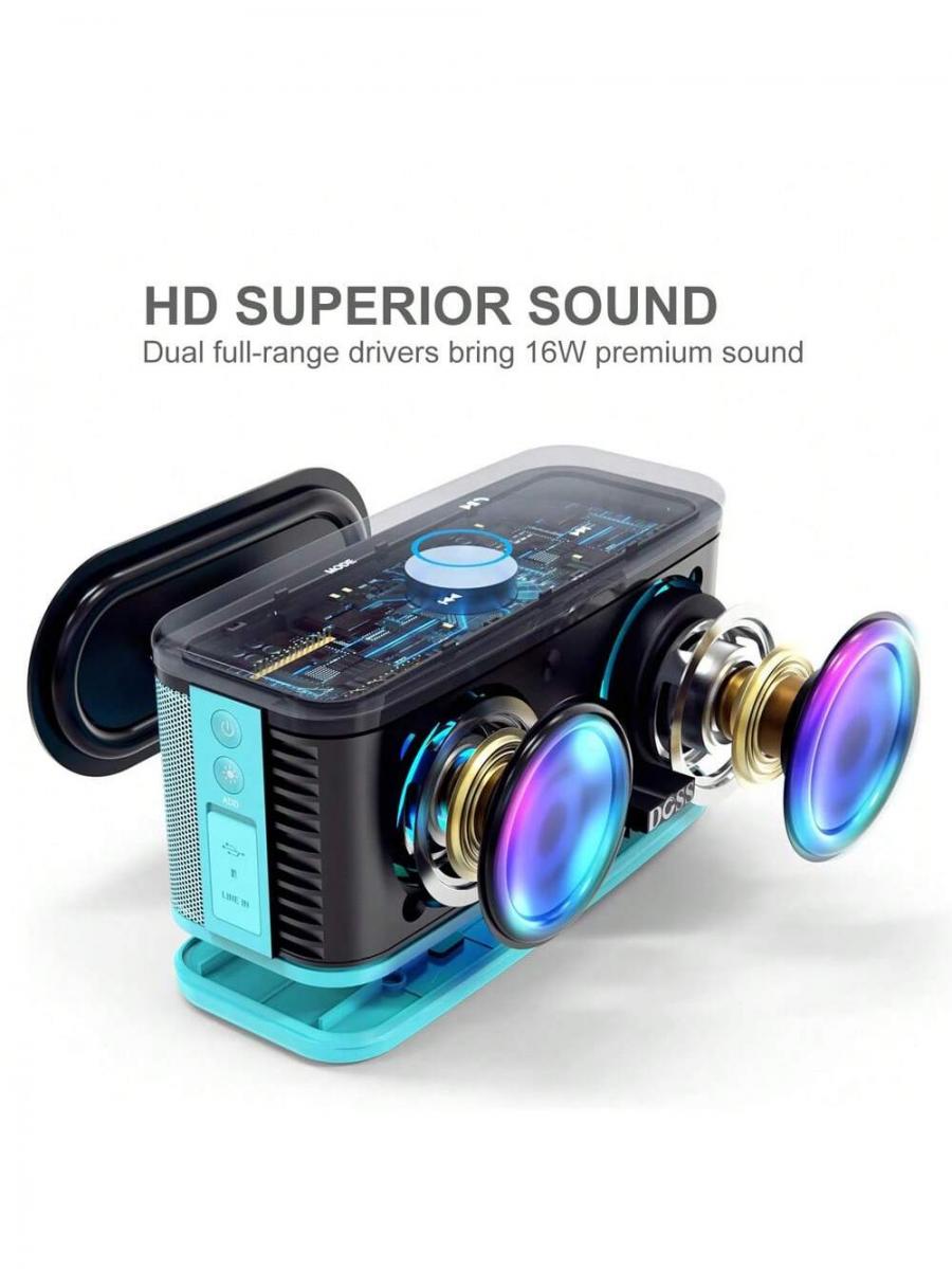 DOSS SoundBox Plus 16W HD Bluetooth Speaker with LED Lights