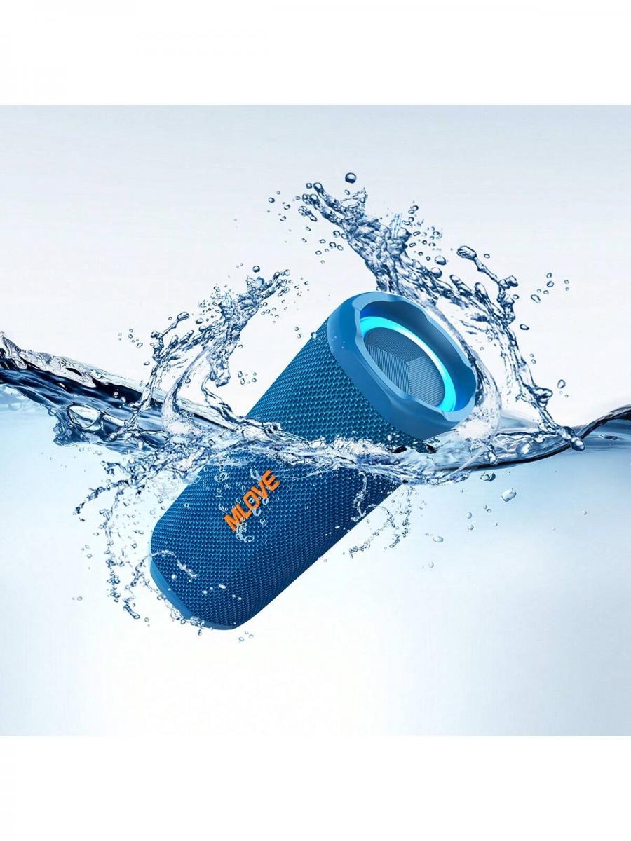 MLOVE P2 Portable Bluetooth Speaker with RGB Lights and IPX7 Waterproof
