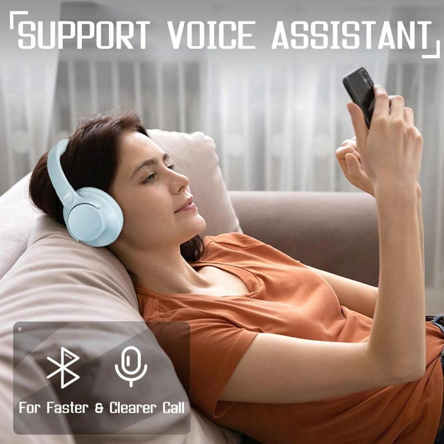 TUINYO Wireless Noise Cancelling Bluetooth Headphones 60H Playtime