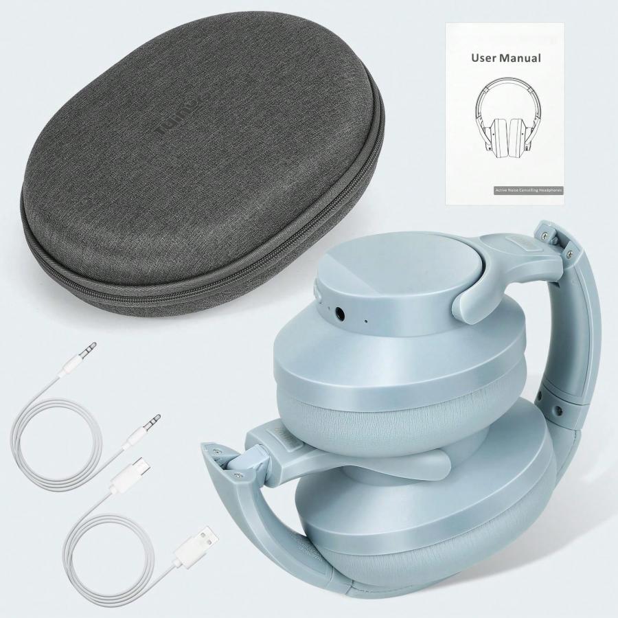 TUINYO Wireless Noise Cancelling Bluetooth Headphones 60H Playtime