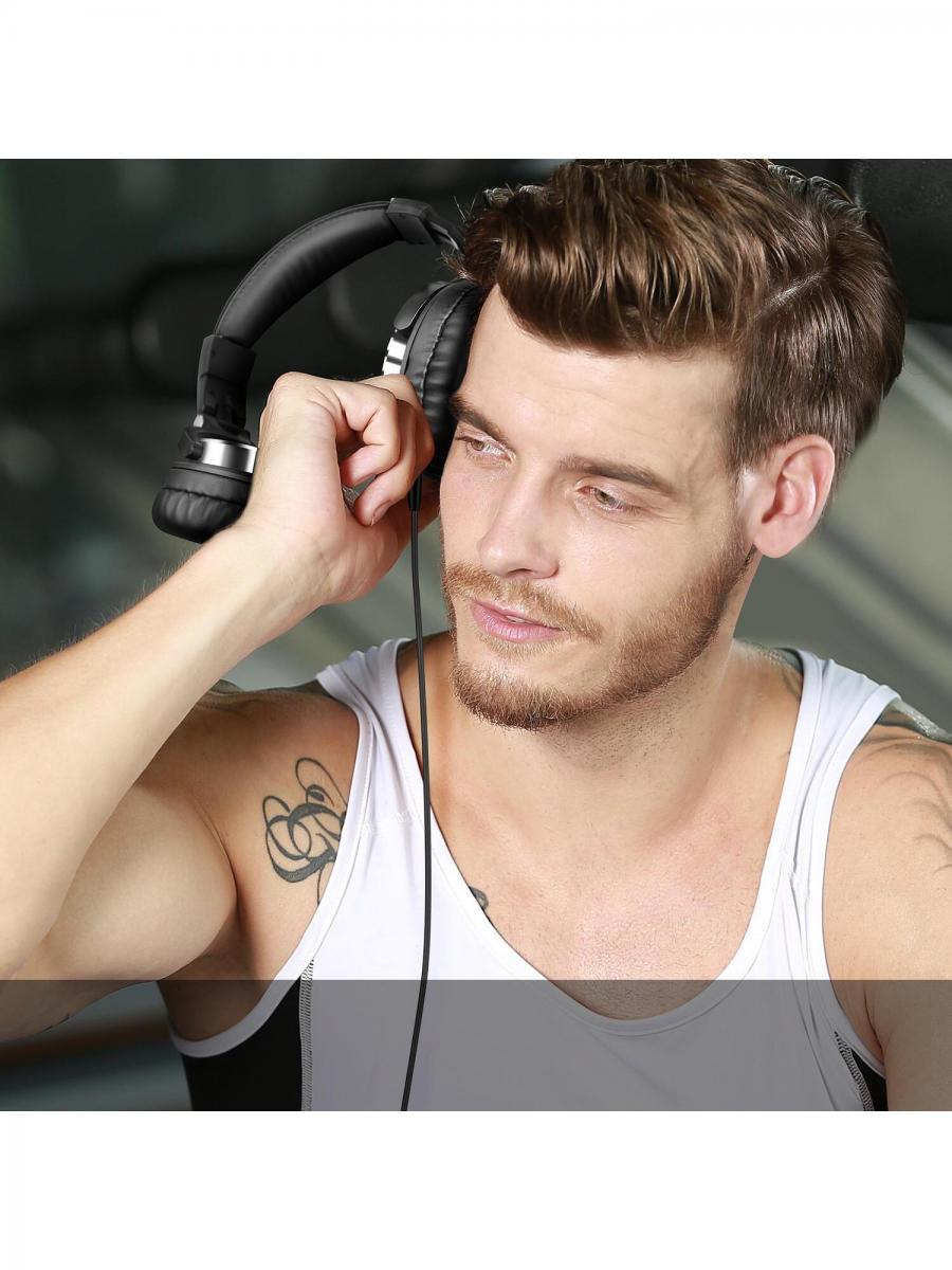 OneOdio Wired Over Ear Studio DJ Headphones with Mic Black