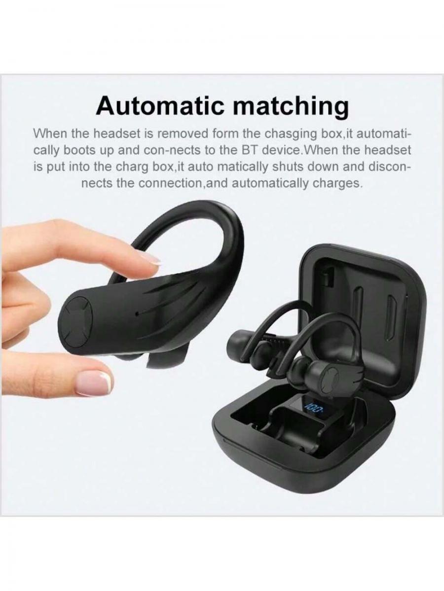 Wireless Bluetooth HiFi Stereo Earbuds TWS Headphones with Ear Hooks