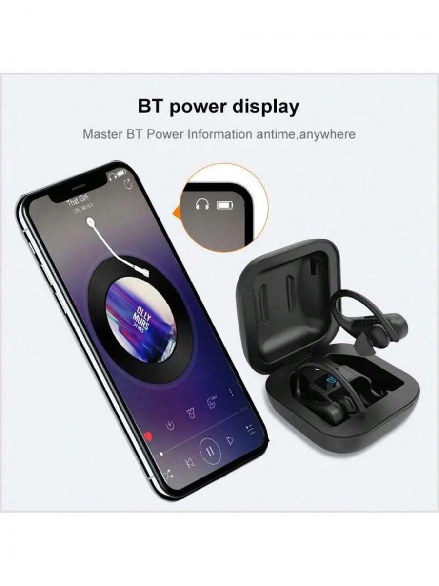Wireless Bluetooth HiFi Stereo Earbuds TWS Headphones with Ear Hooks