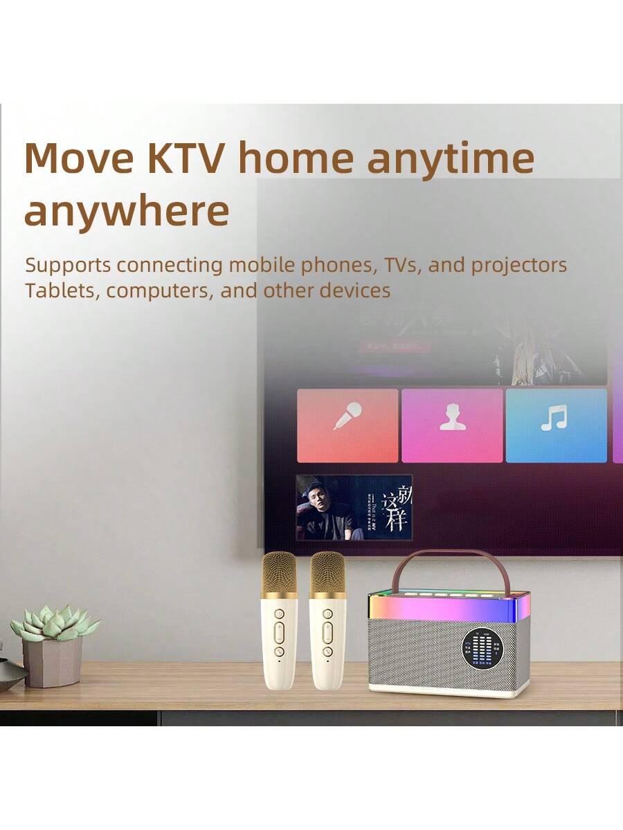 Portable Outdoor Bluetooth Speaker with Microphone for Singing