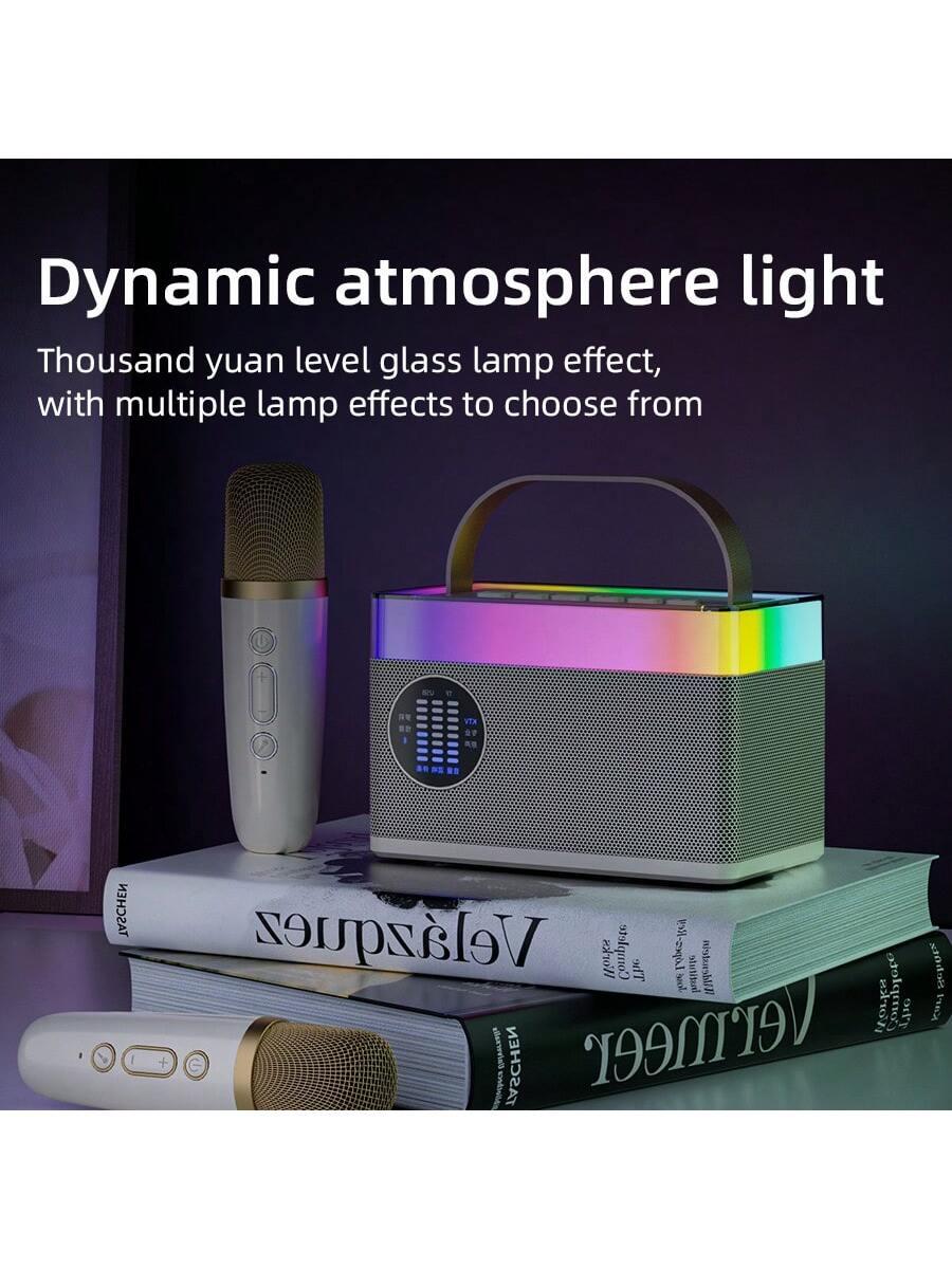 Portable Outdoor Bluetooth Speaker with Microphone for Singing