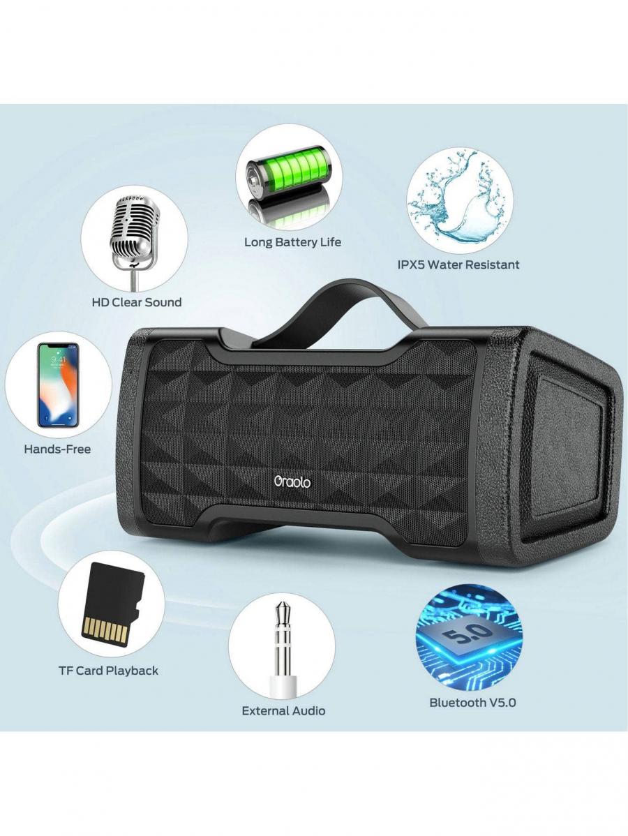 Oraolo Wireless Bluetooth Speaker 40W Portable Waterproof Stereo
