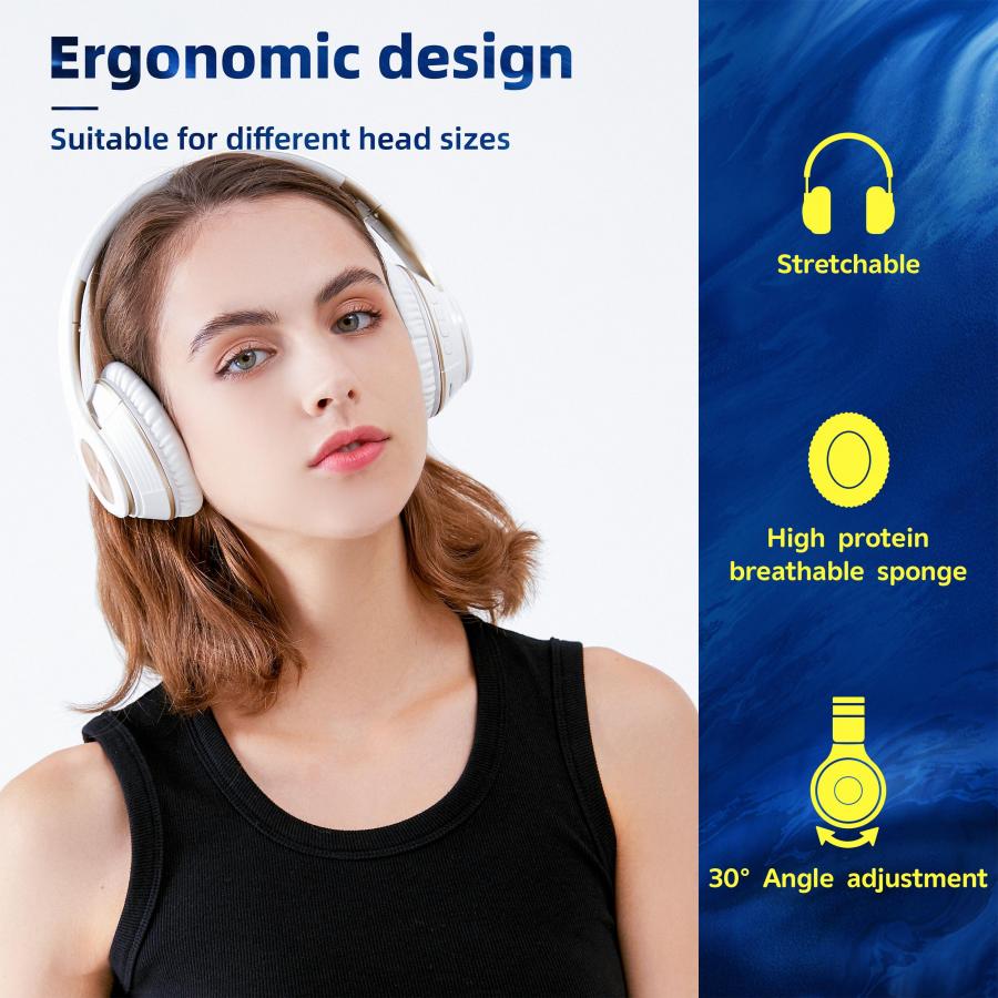 Riwbox TX8 Bluetooth Over Ear Headphones HiFi Stereo Touch Control