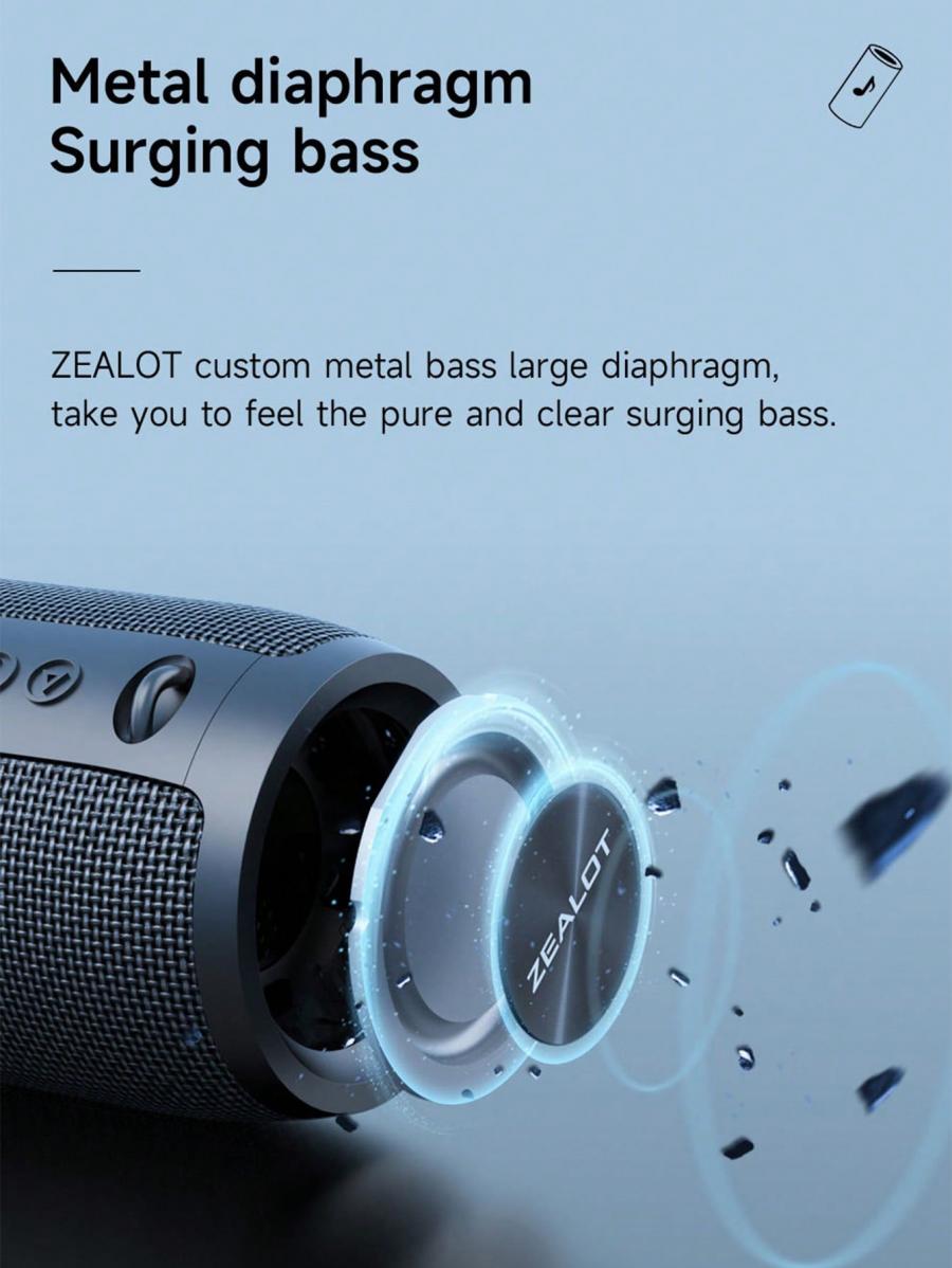 Zealot S51 Pro 40W Portable Wireless Speaker with Heavy Bass IPX5