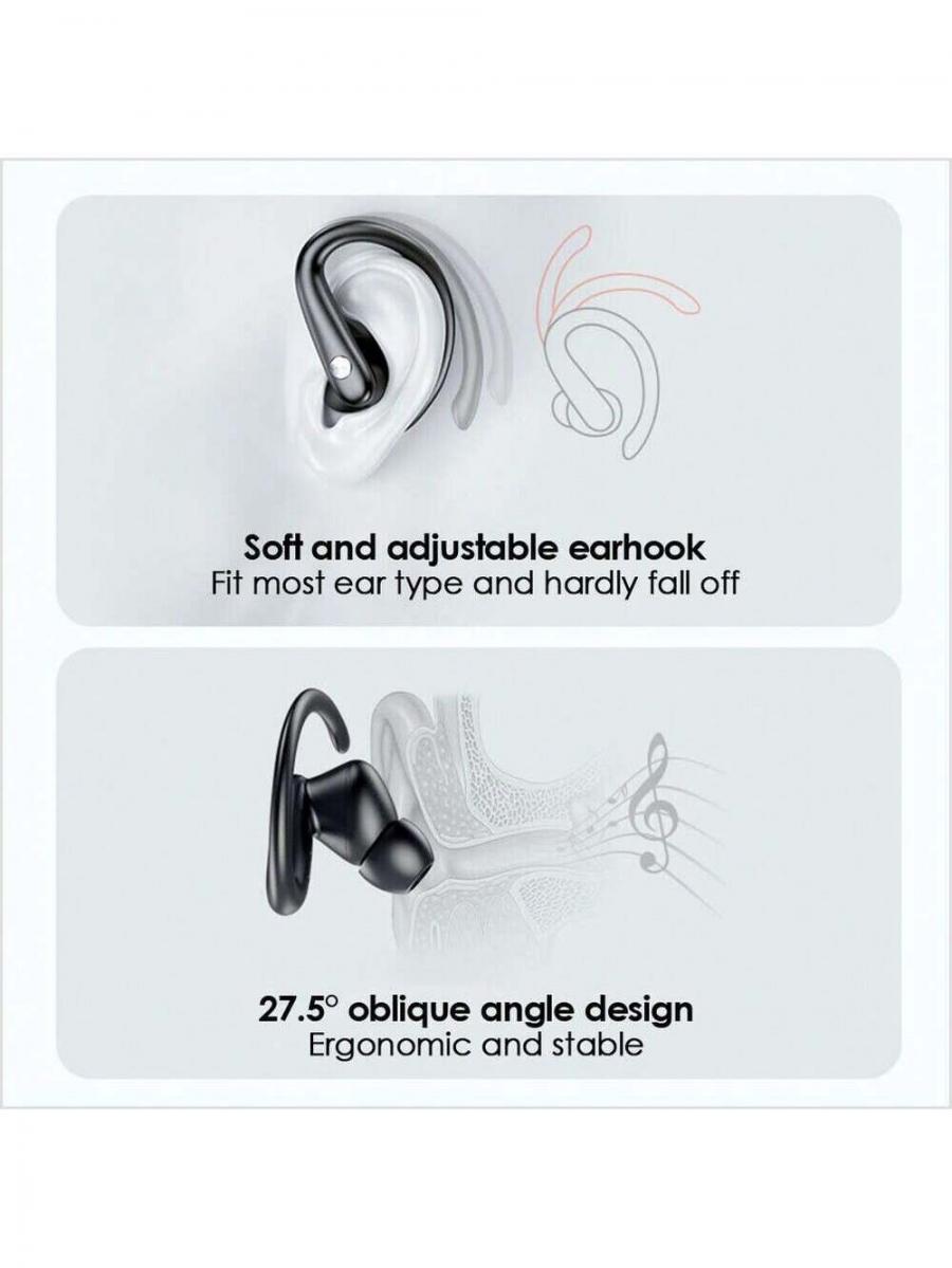 Bluetooth 52 Wireless Ear Hook Stereo Headphones Earbuds