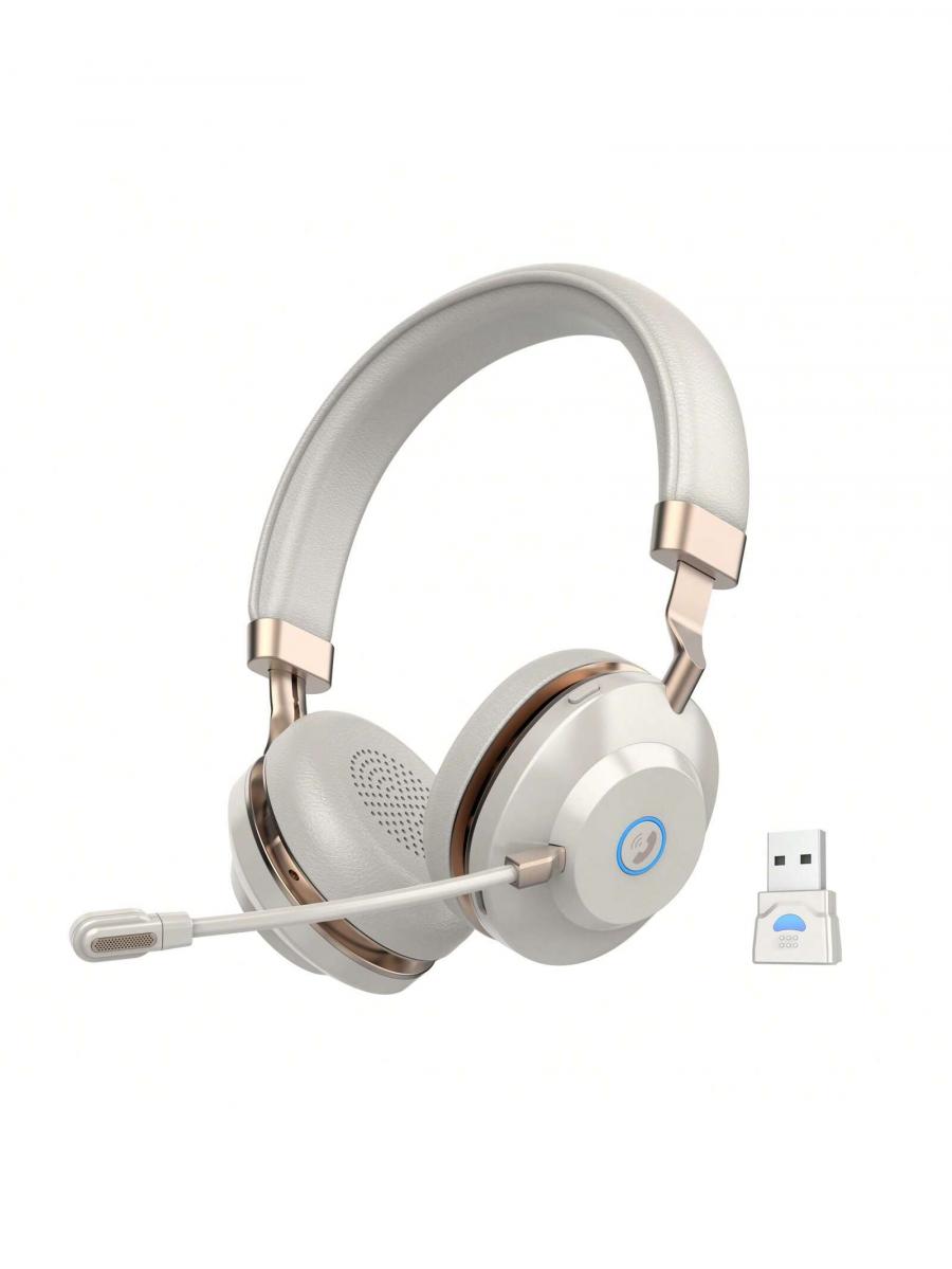 Bluetooth Wireless Headset with AI Noise Canceling Microphone 45 Hrs