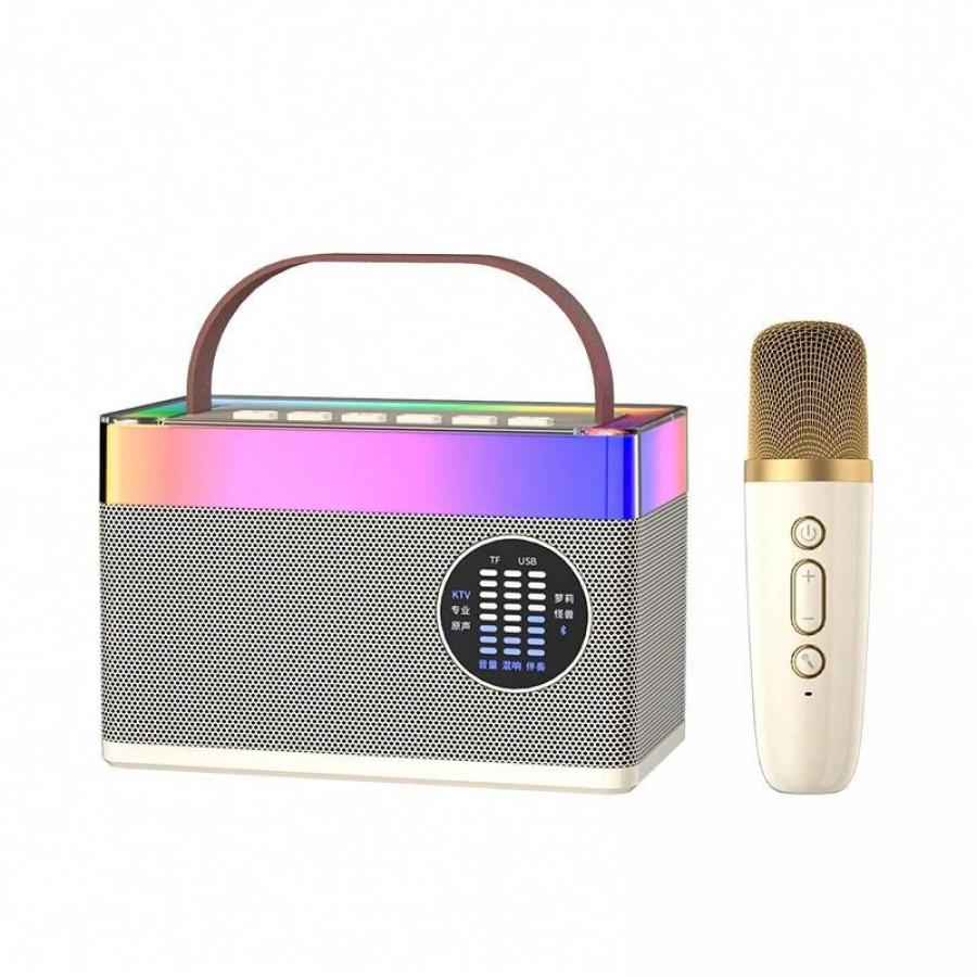 Portable Outdoor Bluetooth Speaker with Mic for Singing Fun
