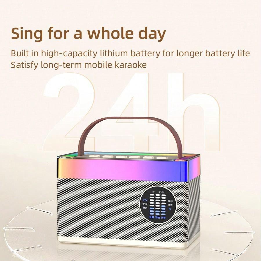 Portable Outdoor Bluetooth Speaker with Mic for Singing Fun