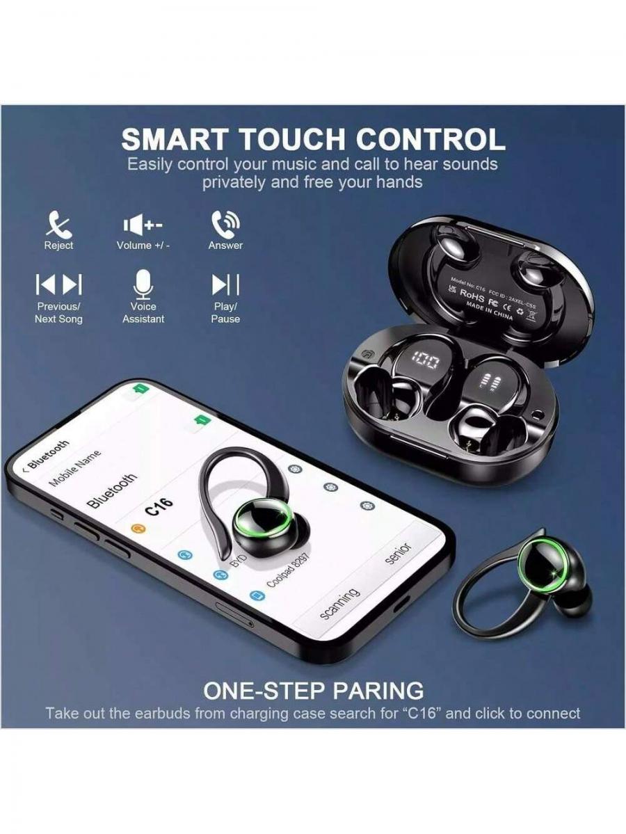 Bluetooth 53 Wireless Stereo Earbuds Headphones with Crisp Sound