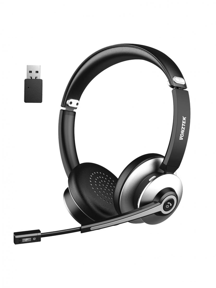 Wireless Bluetooth Headset with Microphone Noise Canceling Audio Dongle