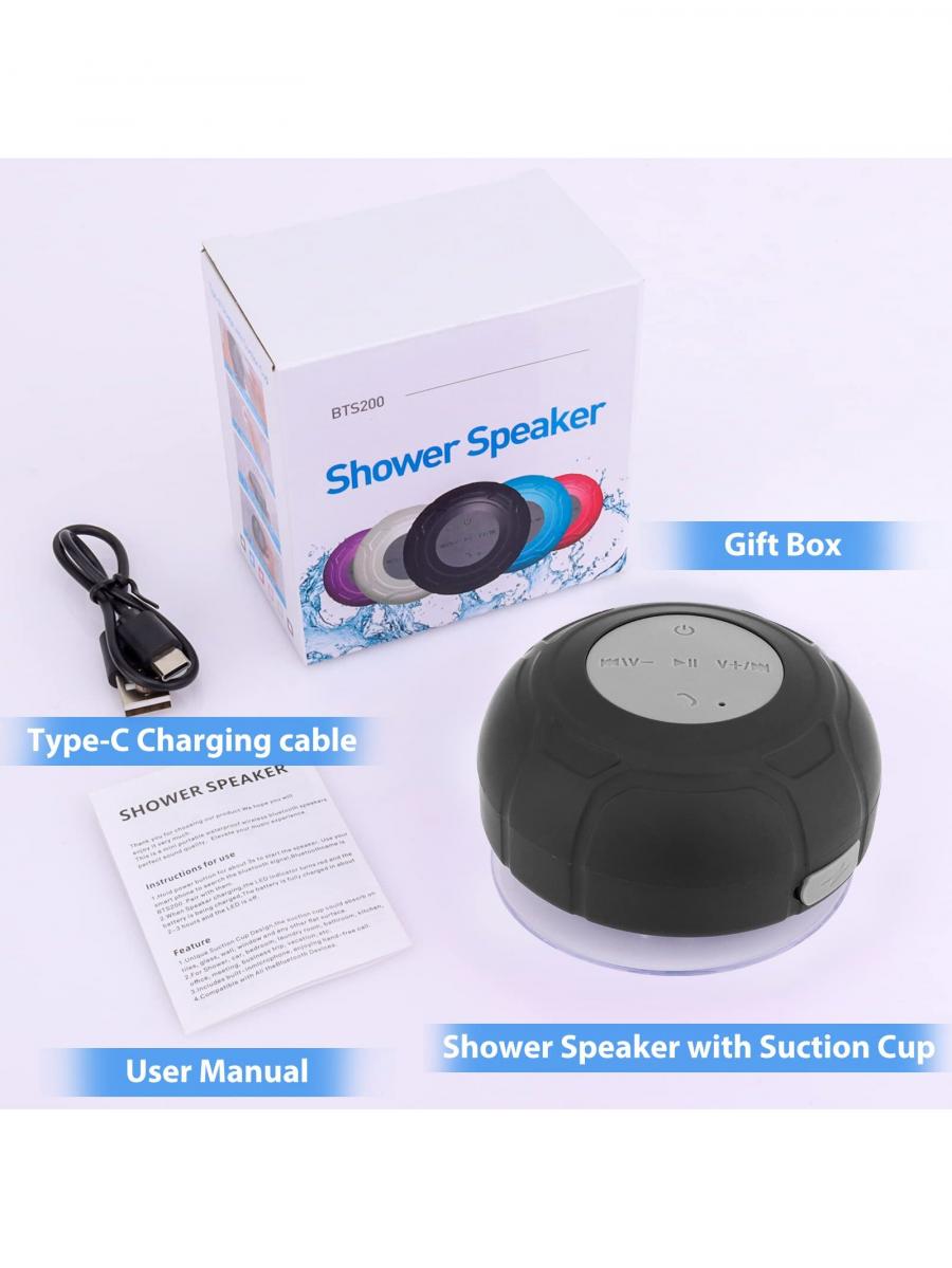 Forkoda Waterproof Bluetooth Shower Speaker Portable Wireless Audio