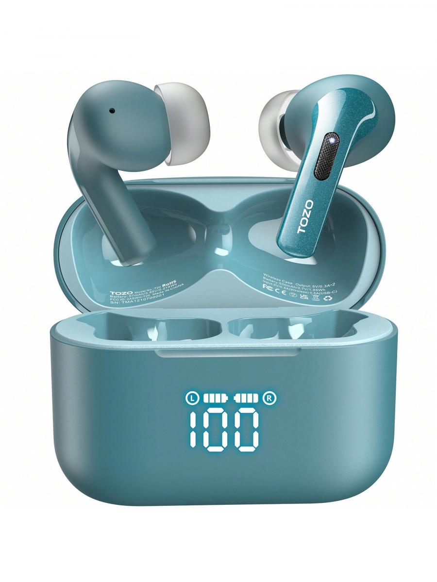 TOZO T20 Wireless Earbuds Bluetooth Headphones IPX8 Waterproof Black