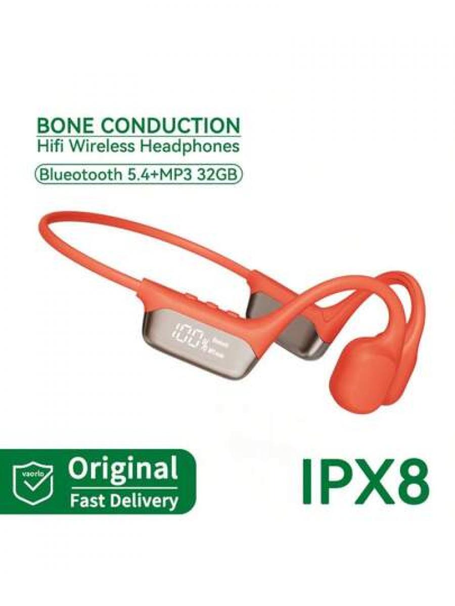 True Bone Conduction Bluetooth Headphones with MP3 Player and Waterproof