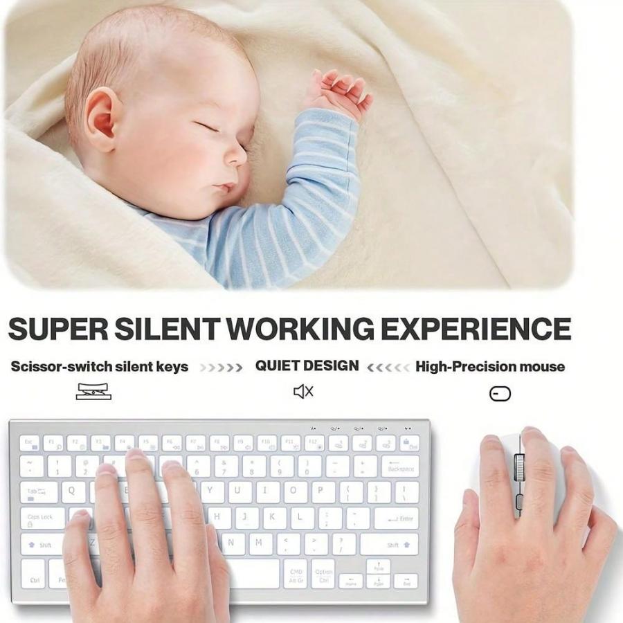 Colors Backlit Wireless Keyboard Mouse Combo Rechargeable for Windows