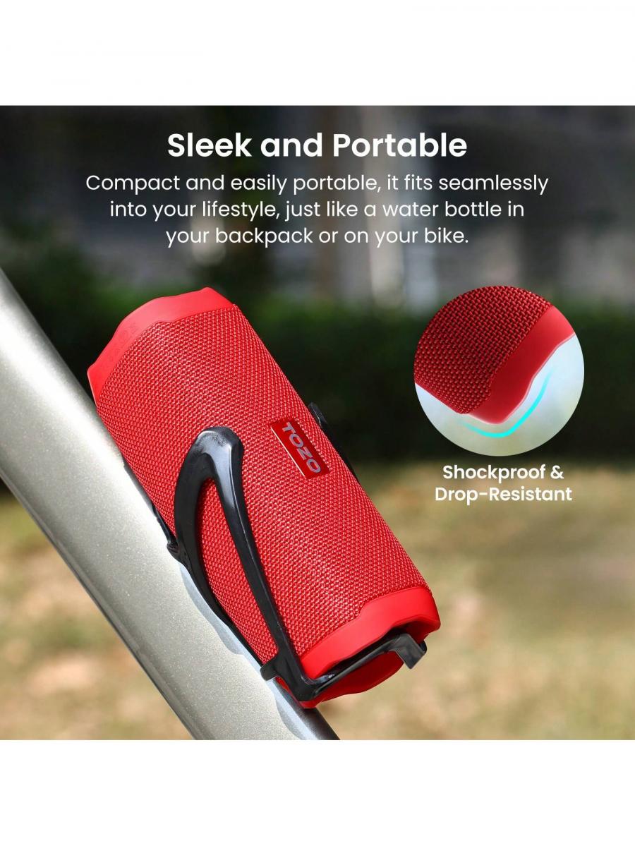 Tozo PA2 Bluetooth Speaker IPX8 Waterproof 25H Playtime Black