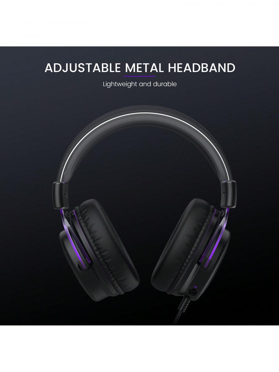 EKSA E900 Wired Gaming Headset Over Ear with Detachable Mic and 50mm Speaker