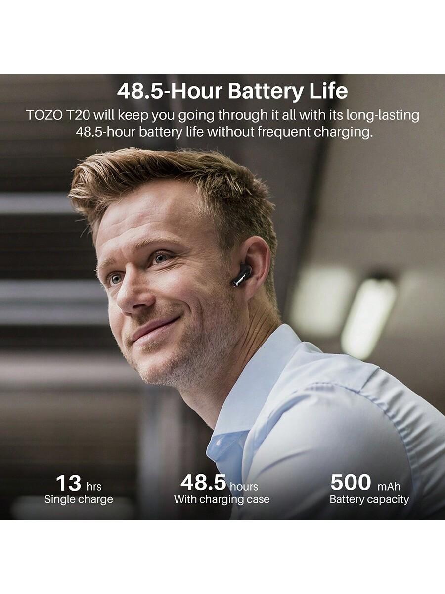 TOZO T20 Wireless Earbuds Bluetooth with LED Display 48 5 Hrs Playtime