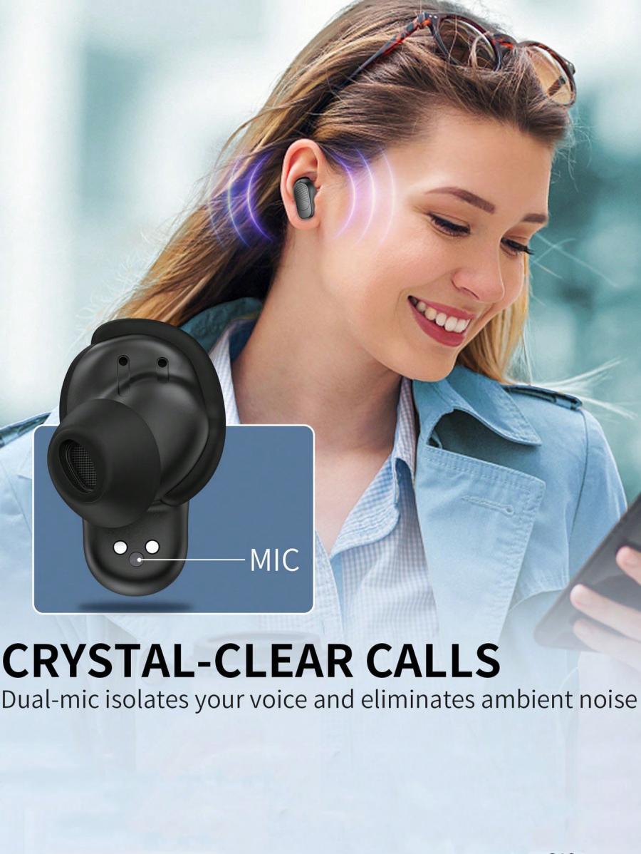 BUGANI True Wireless Bluetooth Earbuds with Deep Bass and ENC Noise Cancelling
