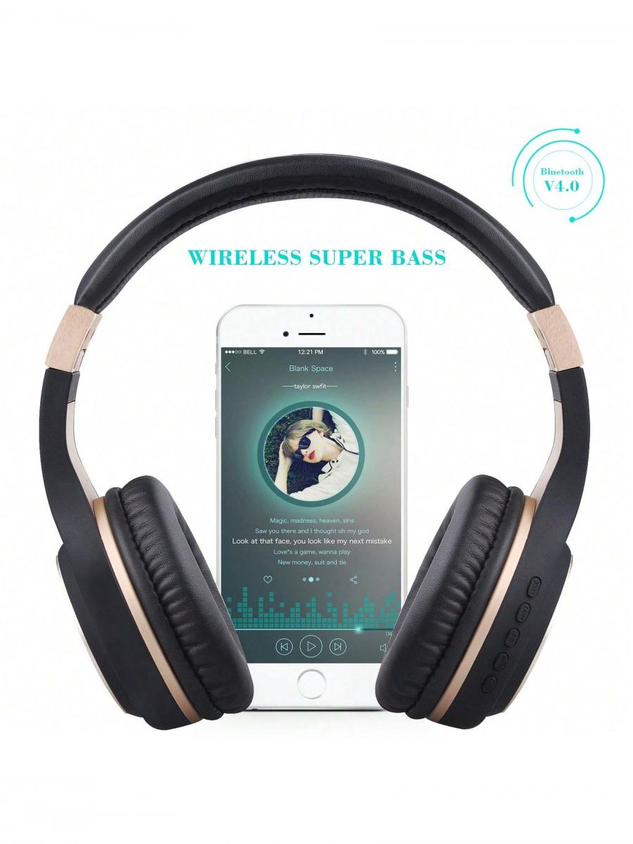 Riwbox XBT 80 Wireless Bluetooth Folding Headphones with Mic and Control