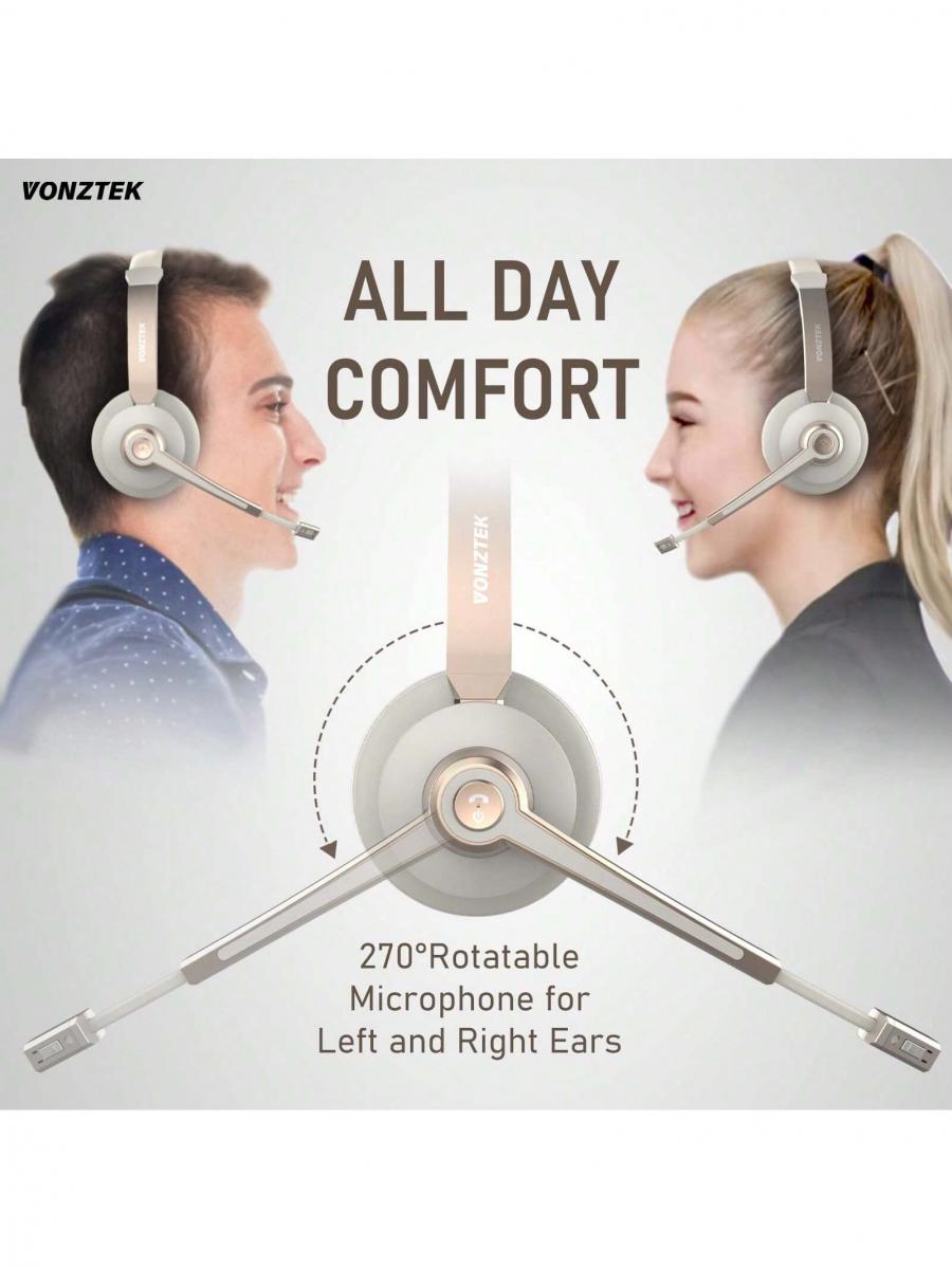 Trucker Bluetooth Wireless Headset with Microphone Noise Canceling