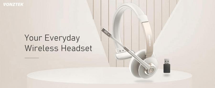 Trucker Bluetooth Wireless Headset with Microphone Noise Canceling