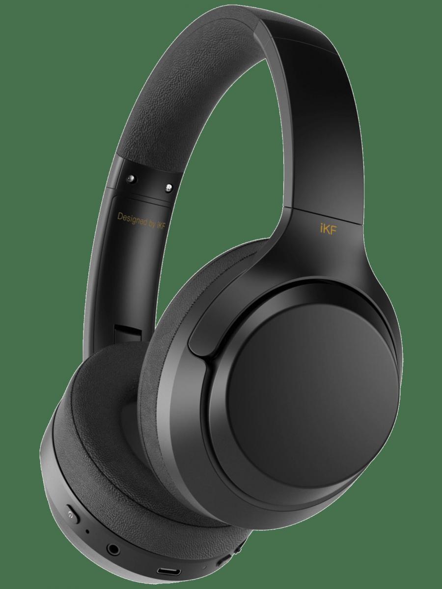 iKF Black Wireless Gaming Headset with Noise Cancelling Mic