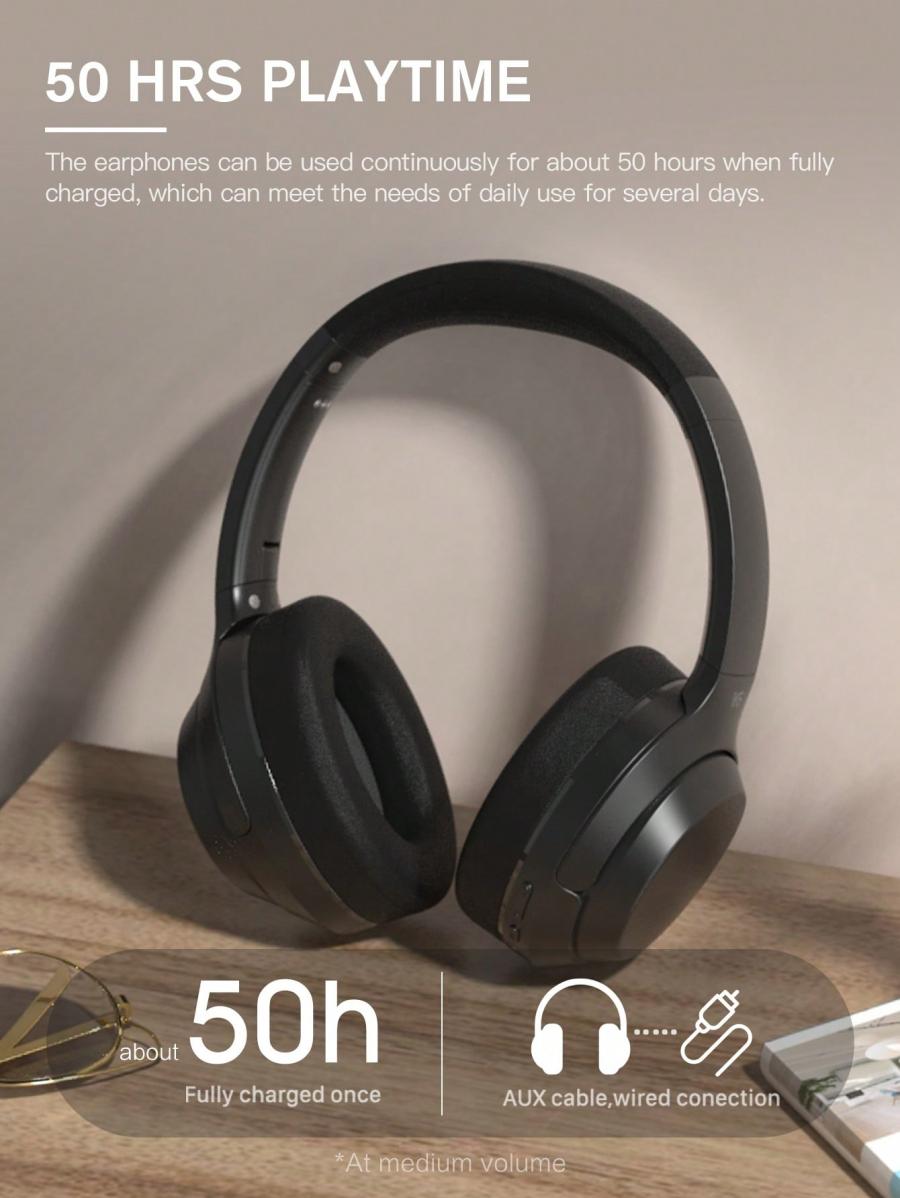 iKF Black Wireless Gaming Headset with Noise Cancelling Mic