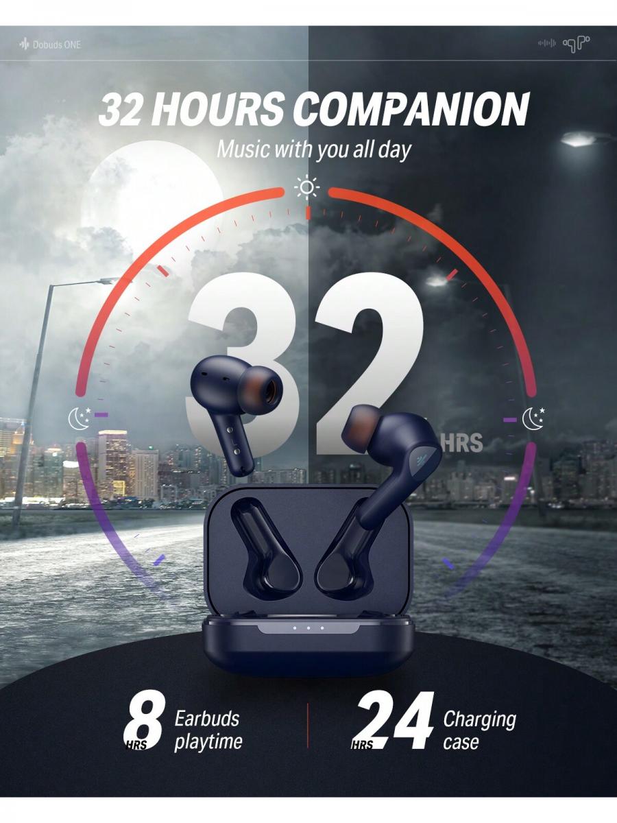 Donner Wireless Noise Cancelling Bluetooth Earbuds with Fast Charging