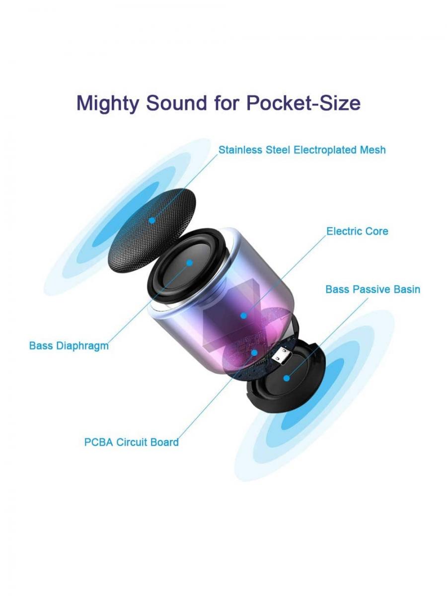 FORKODA Wireless Mini Bluetooth Speakers Big Sound Splashproof Design