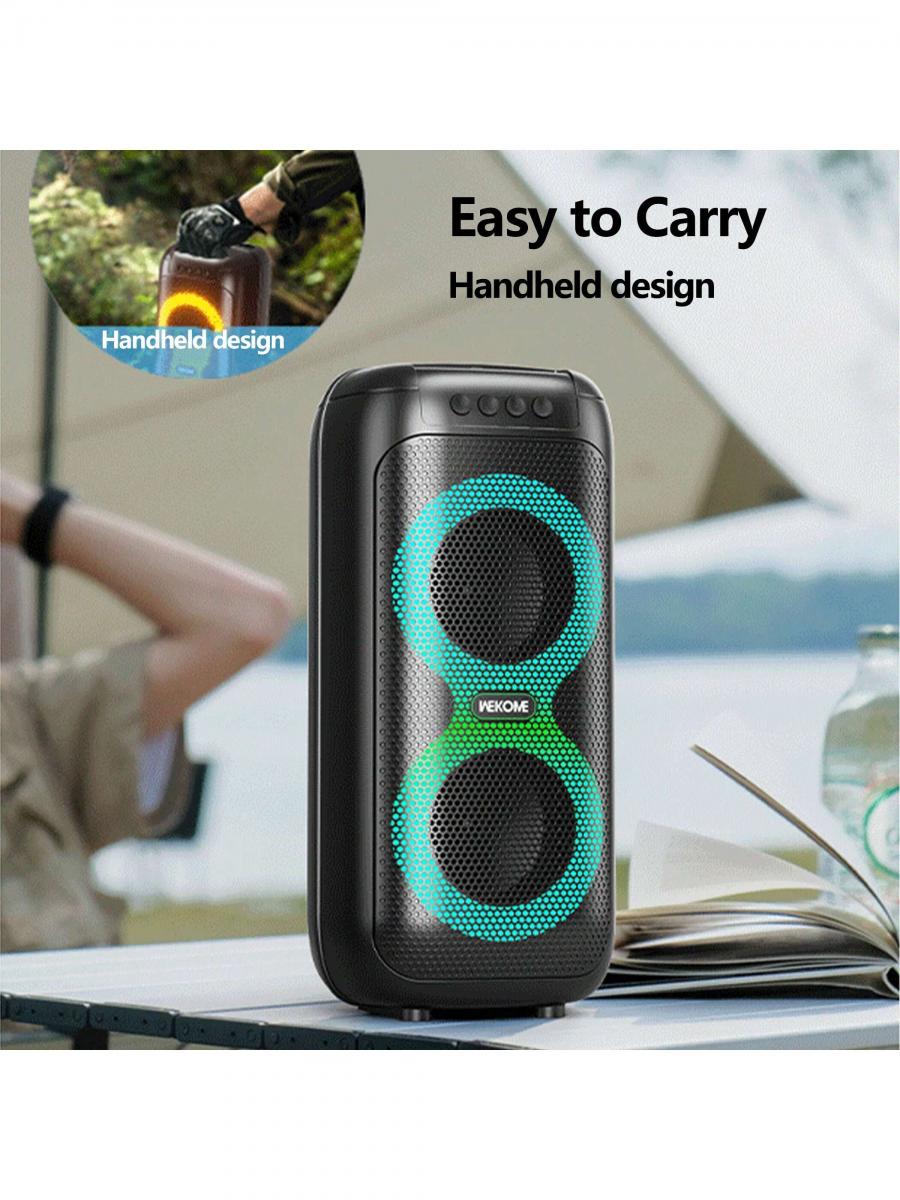 Remax Wireless Speaker Dual TWS HiFi Stereo with Colorful LED Lights