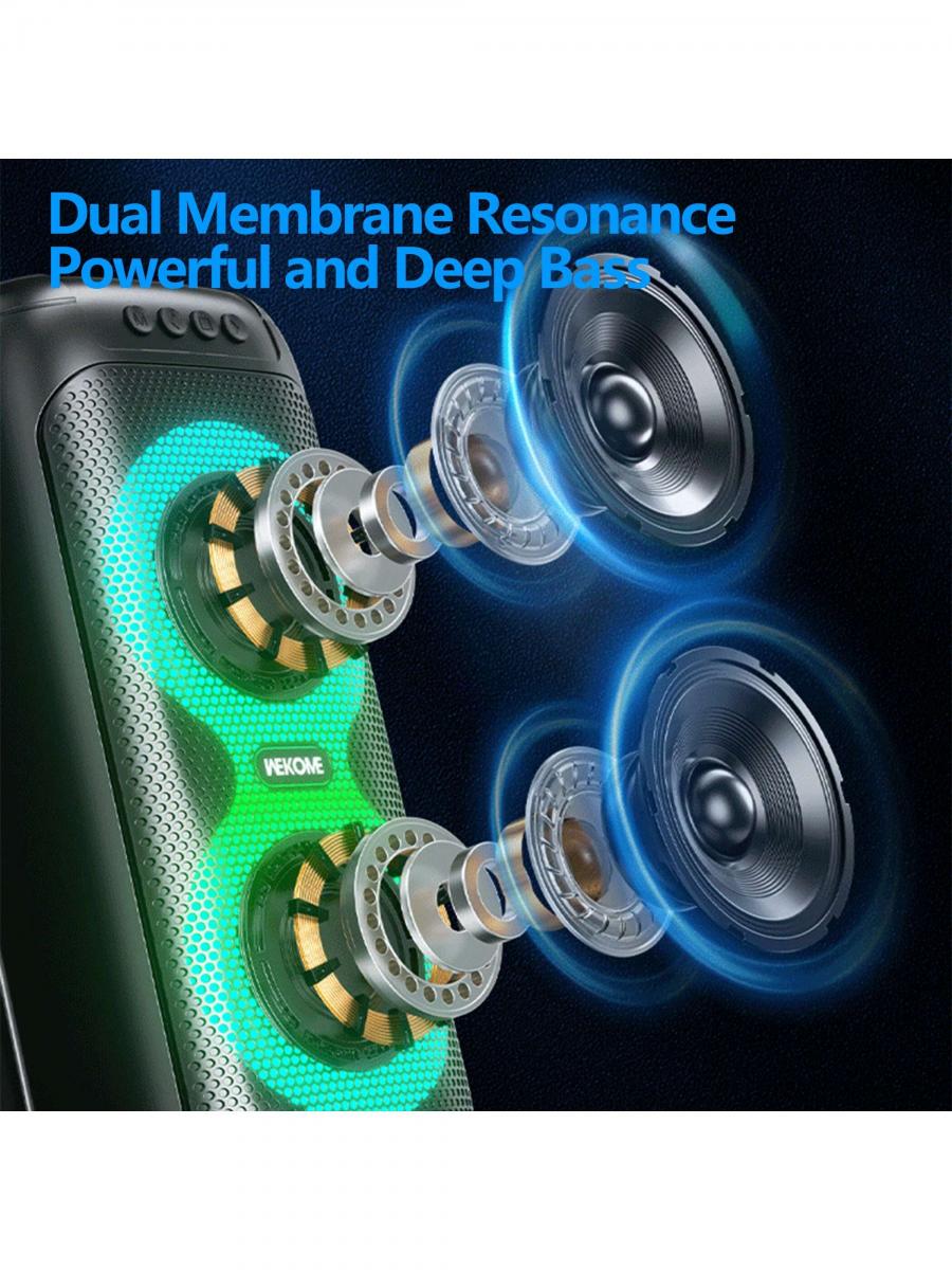 Remax Wireless Speaker Dual TWS HiFi Stereo with Colorful LED Lights