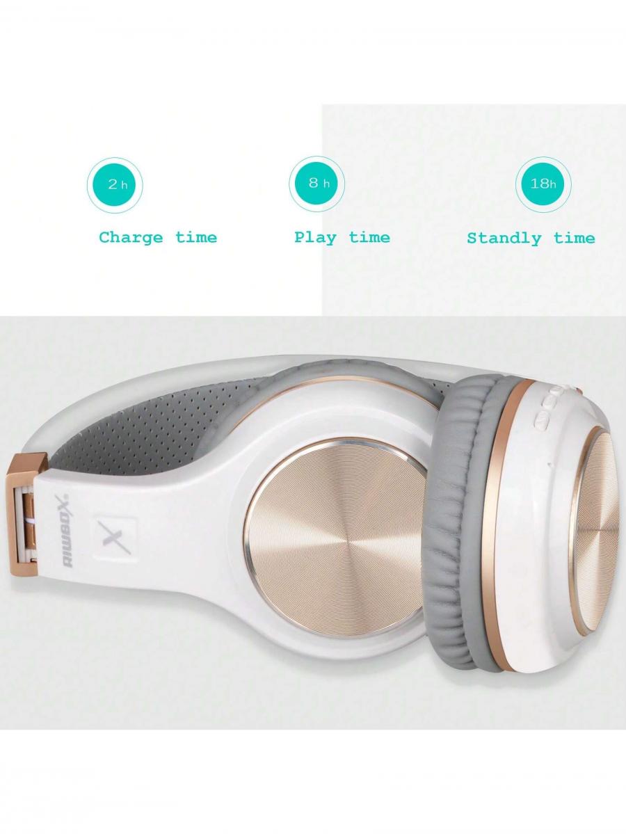 Riwbox XBT 80 Wireless Bluetooth Headphones Over Ear Microphone Purple Green