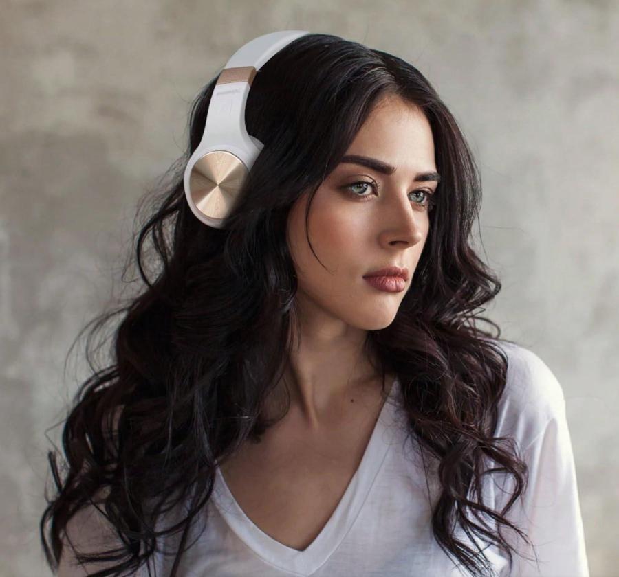 Riwbox XBT 80 Wireless Bluetooth Headphones Over Ear Microphone Purple Green
