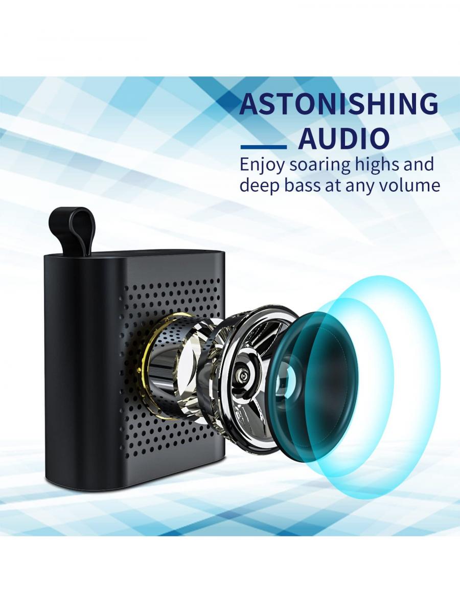 FORKODA Mini Bluetooth Speaker Portable Wireless Stereo with Bass