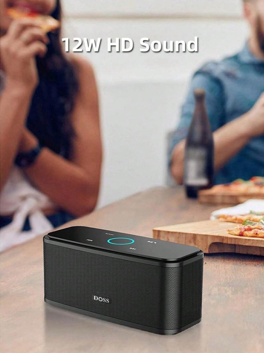 DOSS SoundBox Touch Portable Bluetooth Speaker with 20 Hours Playtime