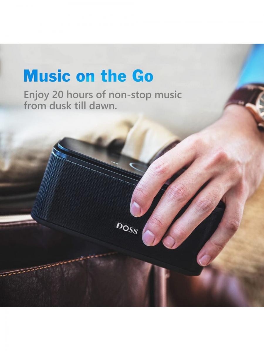 DOSS SoundBox Touch Portable Bluetooth Speaker with 20 Hours Playtime