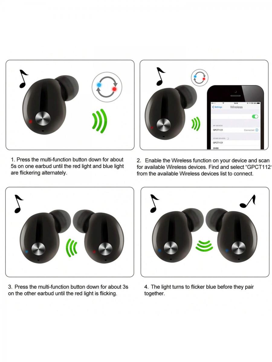 TWS Wireless Earbuds IPX4 Stereo Earphone with Magnetic Case 30Hrs