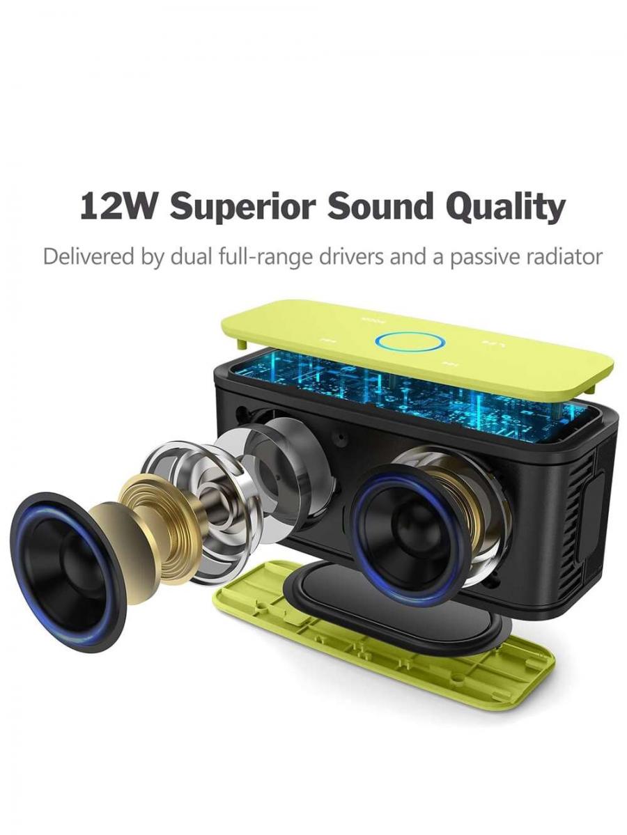 DOSS SoundBox Touch Bluetooth Speaker Portable Wireless 12W HD Bass