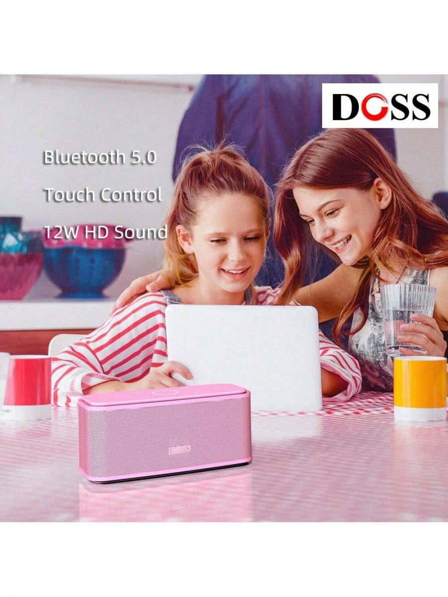 DOSS Portable Bluetooth Speaker 12W HD Sound IPX5 Water Resistant
