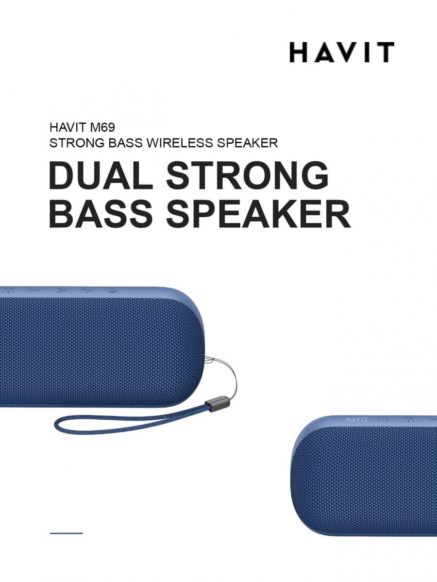 HAVIT M69 Portable TWS Wireless Speaker Waterproof 25H Playtime